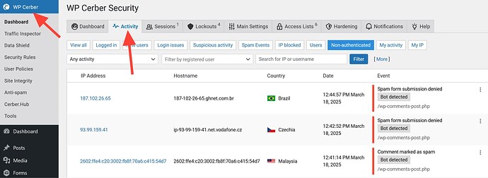 wp-cerber-activity-log